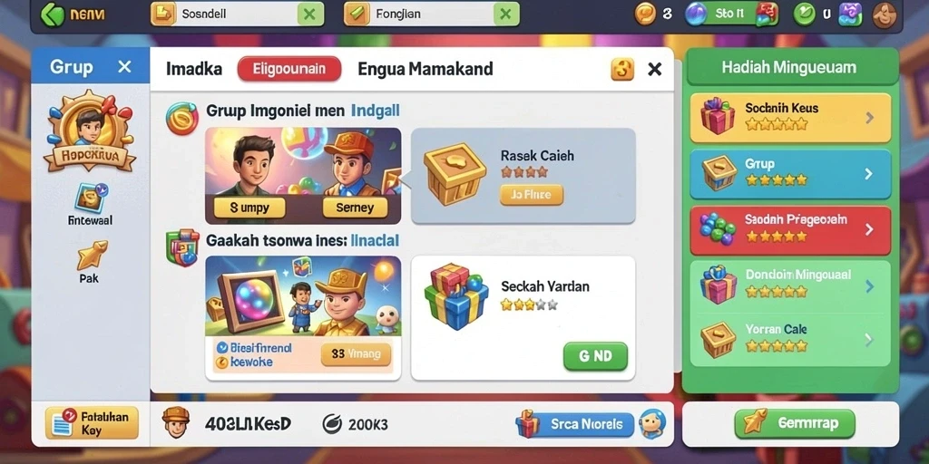 Mode permainan menarik yang tersedia.