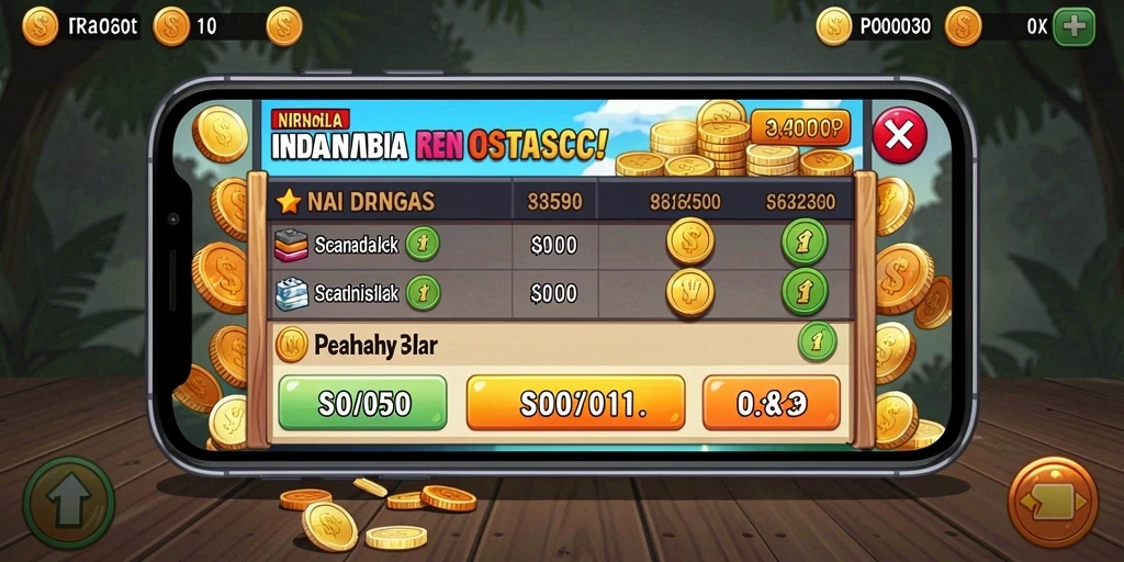 Leaderboard yang menunjukkan peringkat pemain secara real-time.