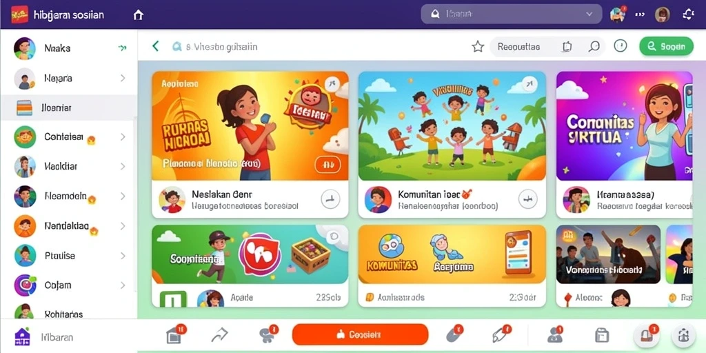 Tampilan mode multiplayer dengan tim yang bersaing.